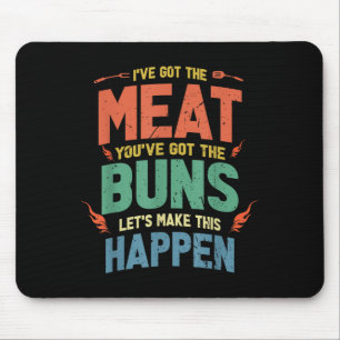 Funny Meat And Buns Bbq Gift For Grill Lovers  Mouse Pad