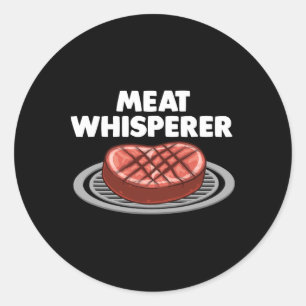 Funny Meat Art For Men Women Meat Grilling Grilled Classic Round Sticker