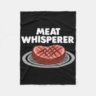Funny Meat Art For Men Women Meat Grilling Grilled Fleece Blanket