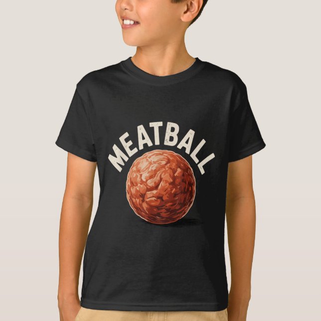Funny Meatball Art For Men Women Italian Food Love T-Shirt (Front)