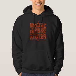 Funny Mechanic Design For Men Dad Car Garage Auto  Hoodie