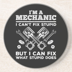 Funny Mechanic for Men Dad Car Auto Diesel Automob Coaster