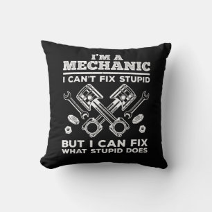 Funny Mechanic for Men Dad Car Auto Diesel Automob Cushion
