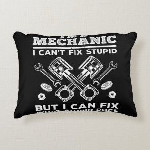 Funny Mechanic for Men Dad Car Auto Diesel Automob Decorative Cushion
