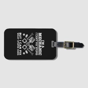 Funny Mechanic for Men Dad Car Auto Diesel Automob Luggage Tag