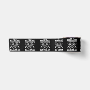 Funny Mechanic for Men Dad Car Auto Diesel Automob Satin Ribbon