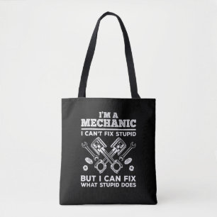 Funny Mechanic for Men Dad Car Auto Diesel Automob Tote Bag