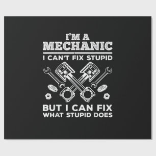 Funny Mechanic for Men Dad Car Auto Diesel Automob Wrapping Paper
