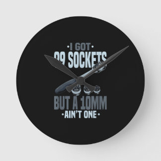 Funny Mechanic Gift For A Car Mechanic Round Clock
