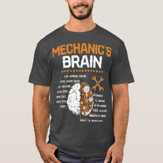 Funny Mechanic Gifts Mechanics Brain T-Shirt