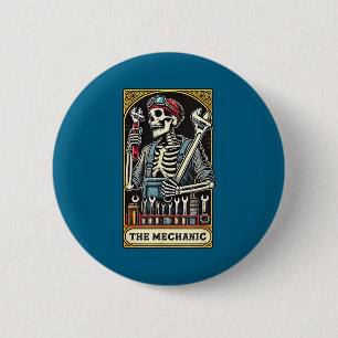 Funny Mechanic Tarot Card Funny Dad 6 Cm Round Badge
