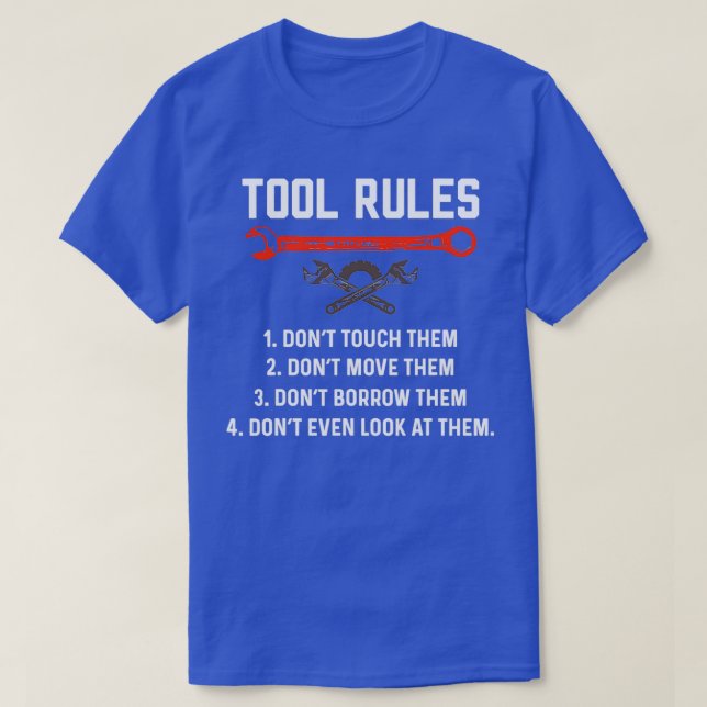 Funny Mechanic Tool Rules Auto Repair Car Mechanic T-Shirt (Design Front)