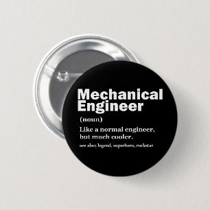 Funny Mechanical Engineer Definition Engineering 6 Cm Round Badge