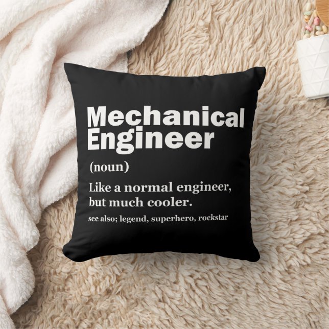 Funny Mechanical Engineer Definition Engineering Cushion (Blanket)