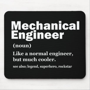 Funny Mechanical Engineer Definition Engineering M Mouse Pad