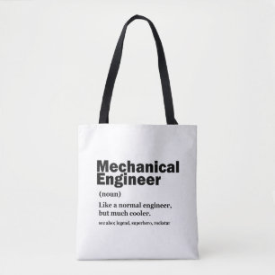 Funny Mechanical Engineer Definition Engineering Tote Bag
