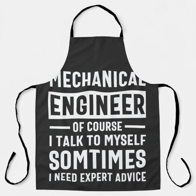 Funny Mechanical  Engineer Gift Apron (Front)