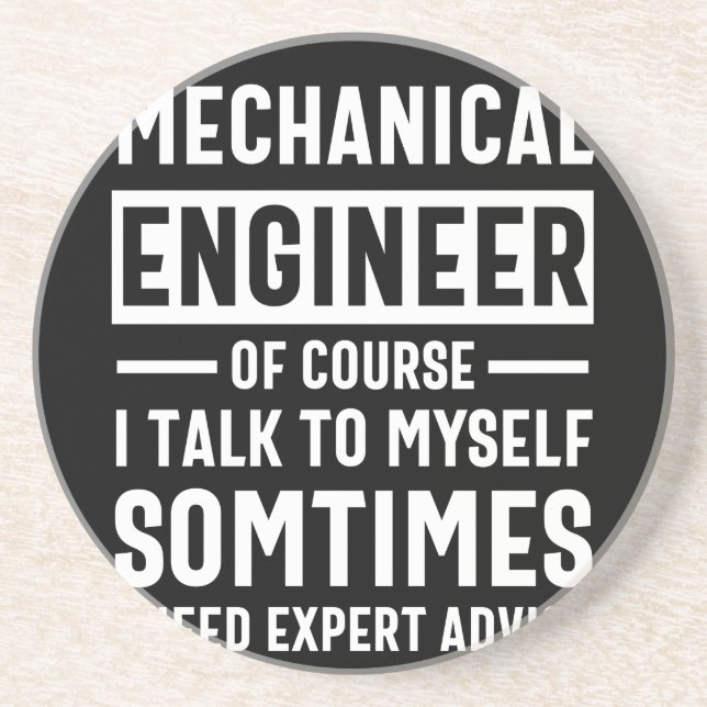 Funny Mechanical  Engineer Gift Coaster (Front)