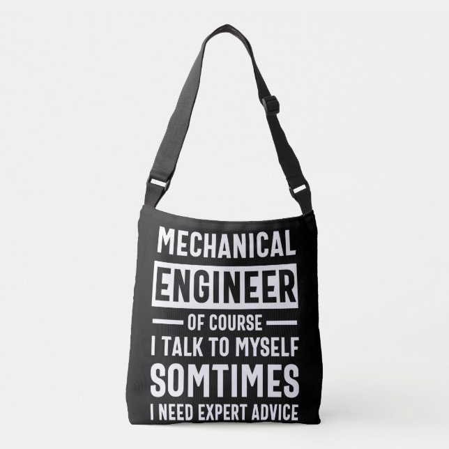Funny Mechanical  Engineer Gift Crossbody Bag (Front)
