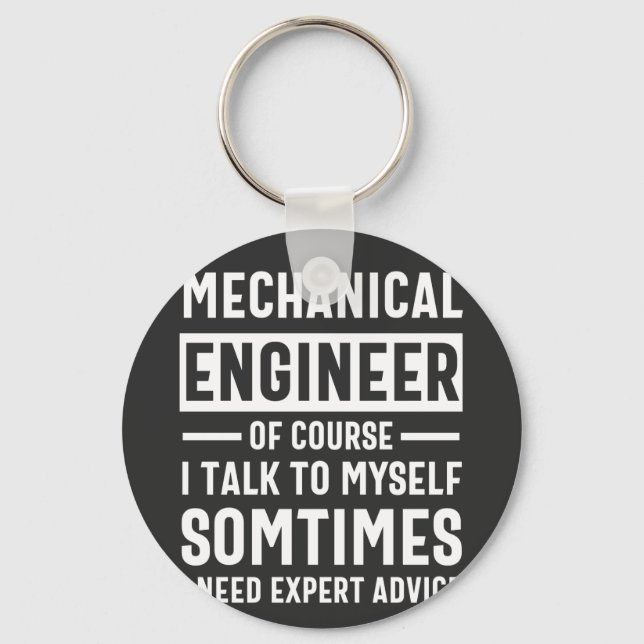 Funny Mechanical  Engineer Gift Key Ring (Front)