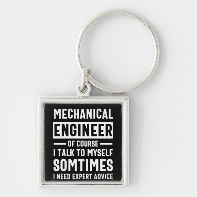 Funny Mechanical  Engineer Gift Key Ring (Front)