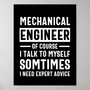 Funny Mechanical  Engineer Gift Poster