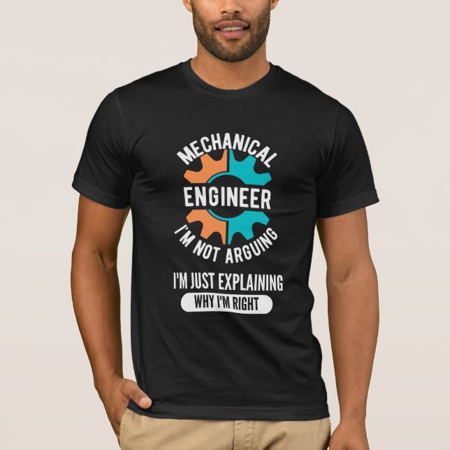 Funny Mechanical Engineer, Mechanical Engineering T-Shirt (Front)