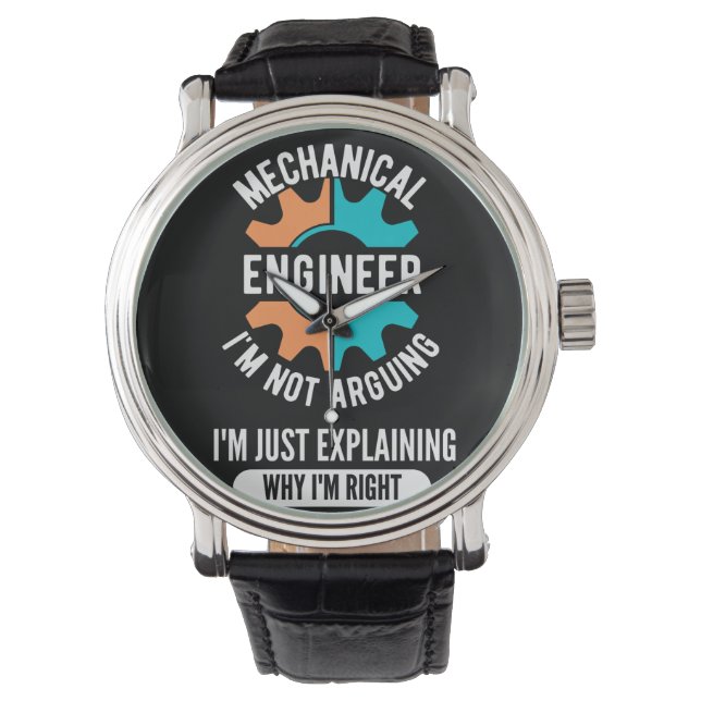 Funny Mechanical Engineer, Mechanical Engineering Watch (Front)