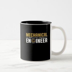 Funny Mechanical Engineering Geek Engineer Student Two-Tone Coffee Mug