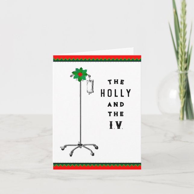 Funny Medical Christmas Holiday Card (Front)