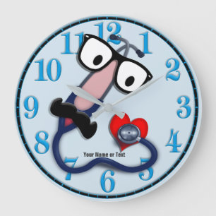 Funny Medical Clock Changeable Background Colour