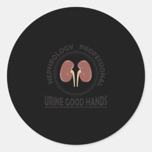 Funny Medical Health Nephrology Urine kidney pun Classic Round Sticker