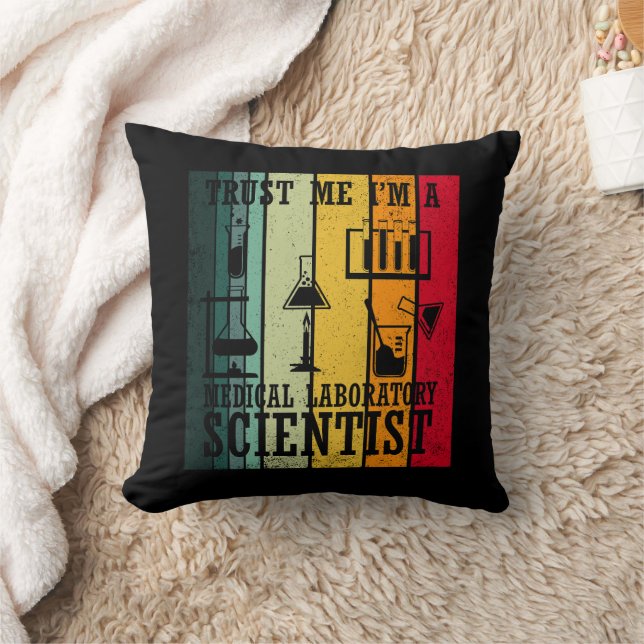 Funny medical lab tech scientist humour cushion (Blanket)