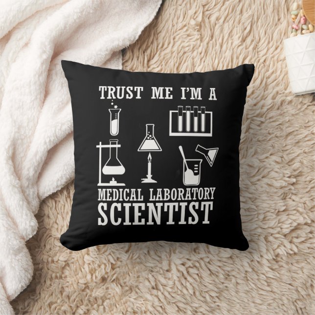 Funny medical lab tech scientist humour laboratory cushion (Blanket)