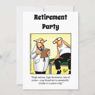 Funny Medical Retirement Humour Party Invitations