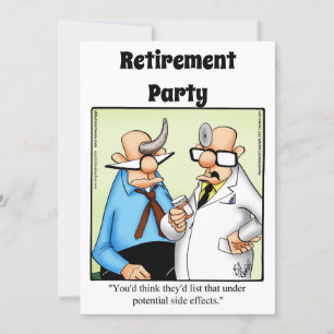 Funny Medical Retirement Humour Party Invitations