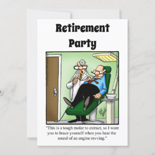 Funny Medical Retirement Humour Party Invitations