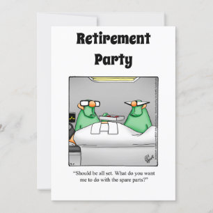Funny Medical Retirement Humour Party Invitations