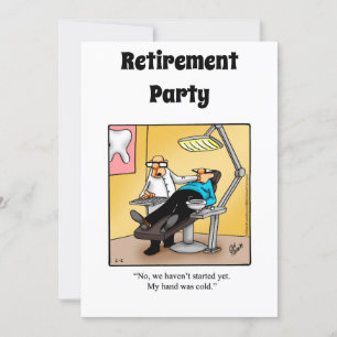 Funny Medical Retirement Humour Party Invitations