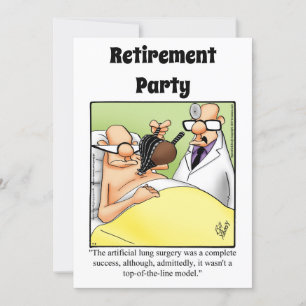 Funny Medical Retirement Humour Party Invitations