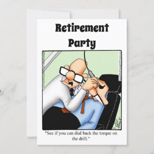 Funny Medical Retirement Humour Party Invitations