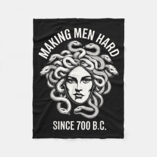 Funny Medusa Saying Making Men Hard Greek Myth Adu Fleece Blanket