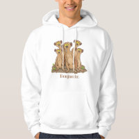 Funny meerkat family cartoon illustration
