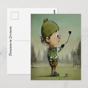 Funny Meet You On Golf Course Four Vacation Postcard