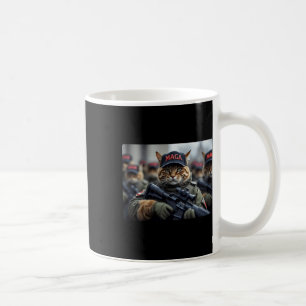 Funny Mega Cat With Rifle - Humourous Donald Trump Coffee Mug