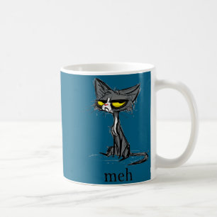 Funny Meh Cat Gift For Cat Lovers Coffee Mug