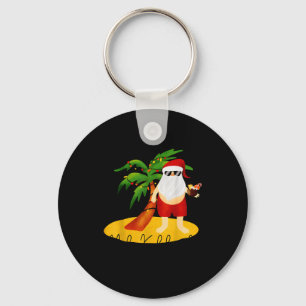 Funny Mele Kalikimaka Aloha Christmas Hawaiian San Key Ring