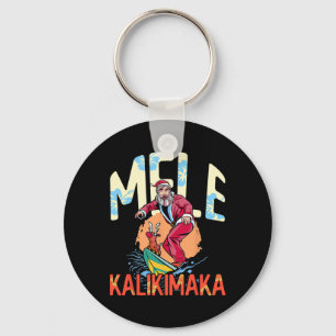 Funny Mele Kalikimaka Hawaiian Christmas Surfing S Key Ring