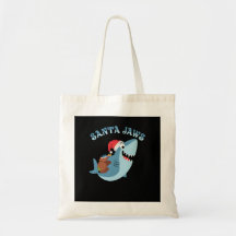 Funny Mele Kalikimaka Santa Jaws Christmas Bag