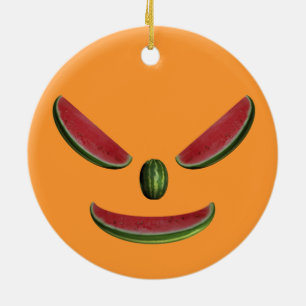 Funny Melon Face Ceramic Tree Decoration
